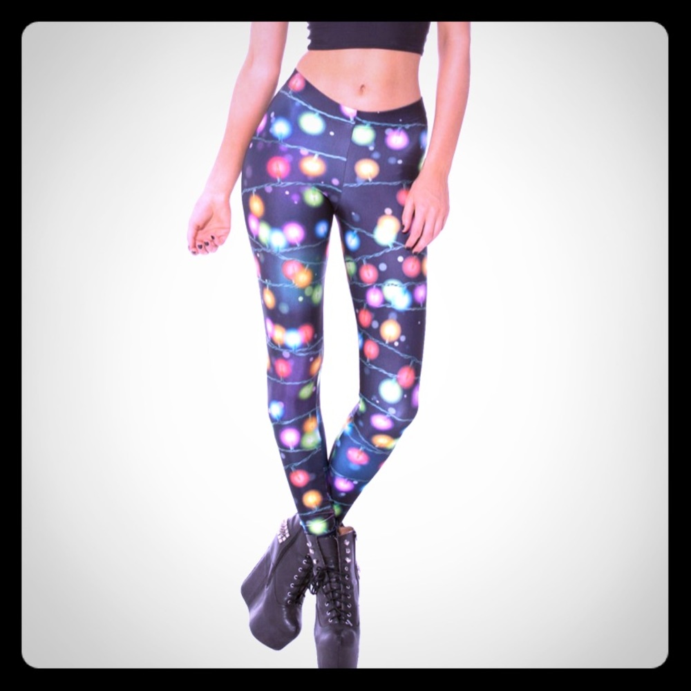 Black Milk Christmas light leggings